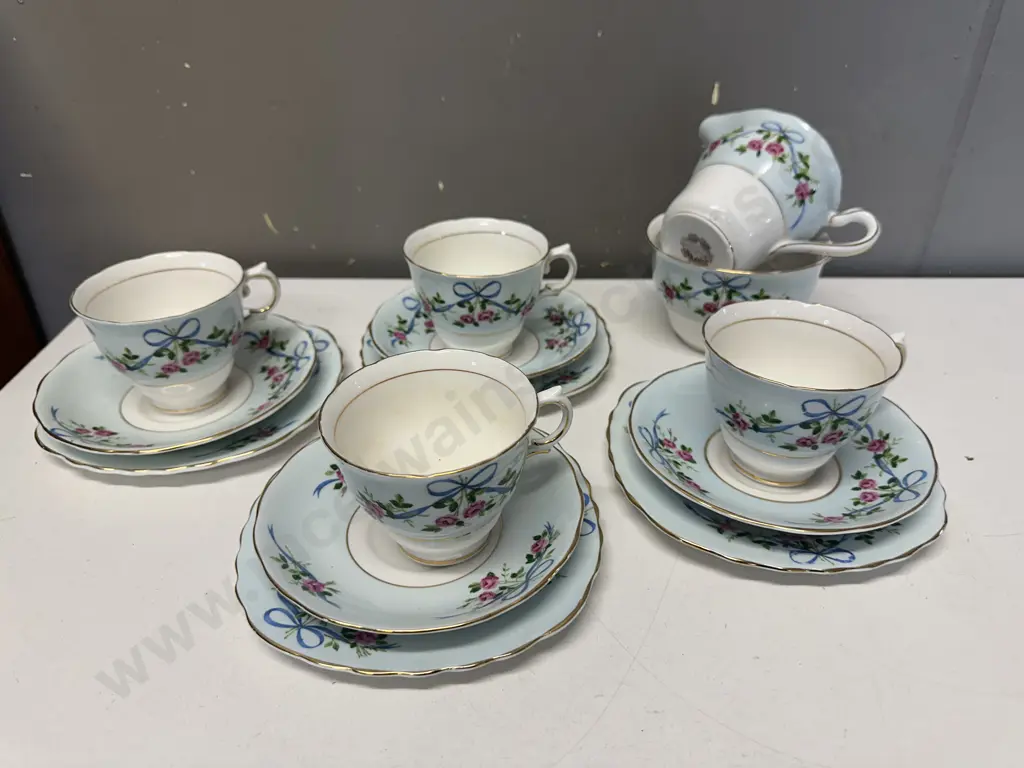 Colclough Pale Blue & White Tea Ware Image 1++