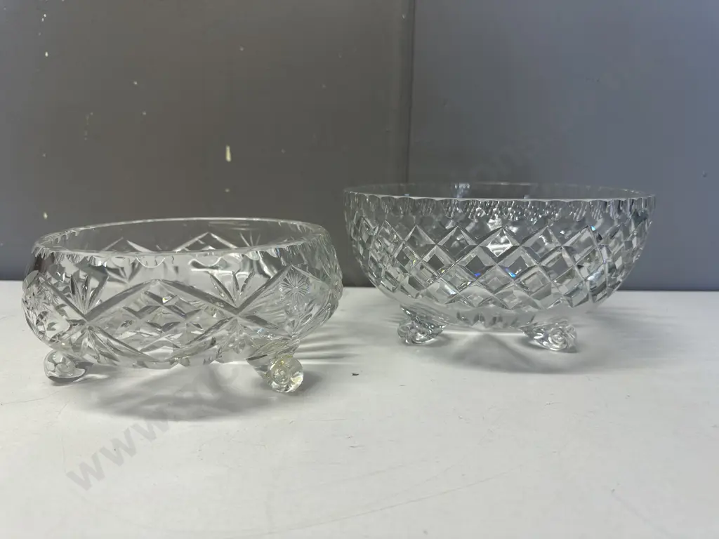 Vintage Crystal Footed Bowls  Image 1++