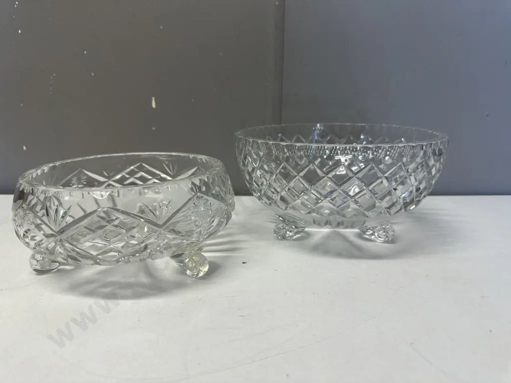 Vintage Crystal Footed Bowls  Image 1++