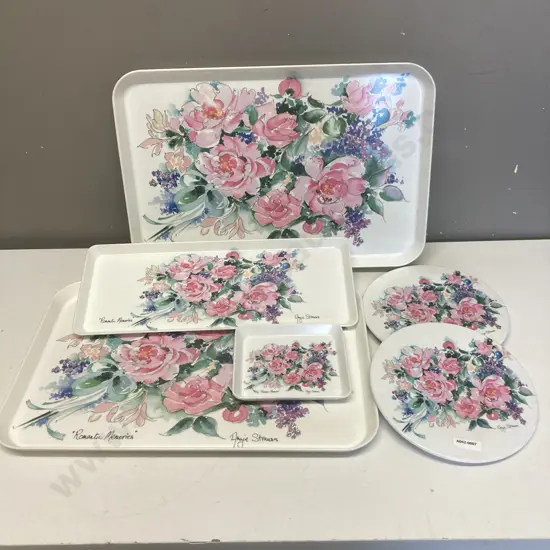 Vintage Trivets & Trays Made In Italy - Romantic Memories Angie Strauss Melamine