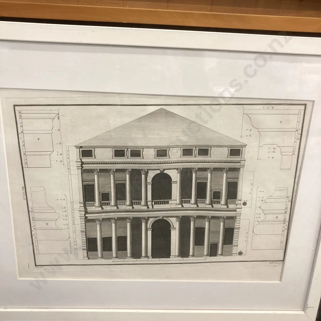 Three Framed Prints of Antique Architecture. 44 x 54cm Image 1++