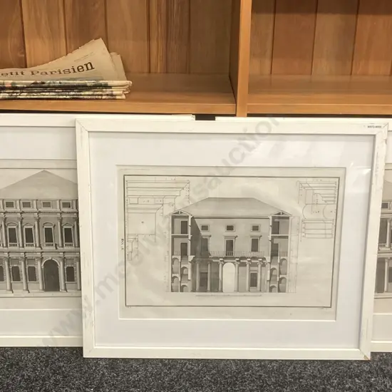 Three Framed Prints of Antique Architecture. 44 x 54cm