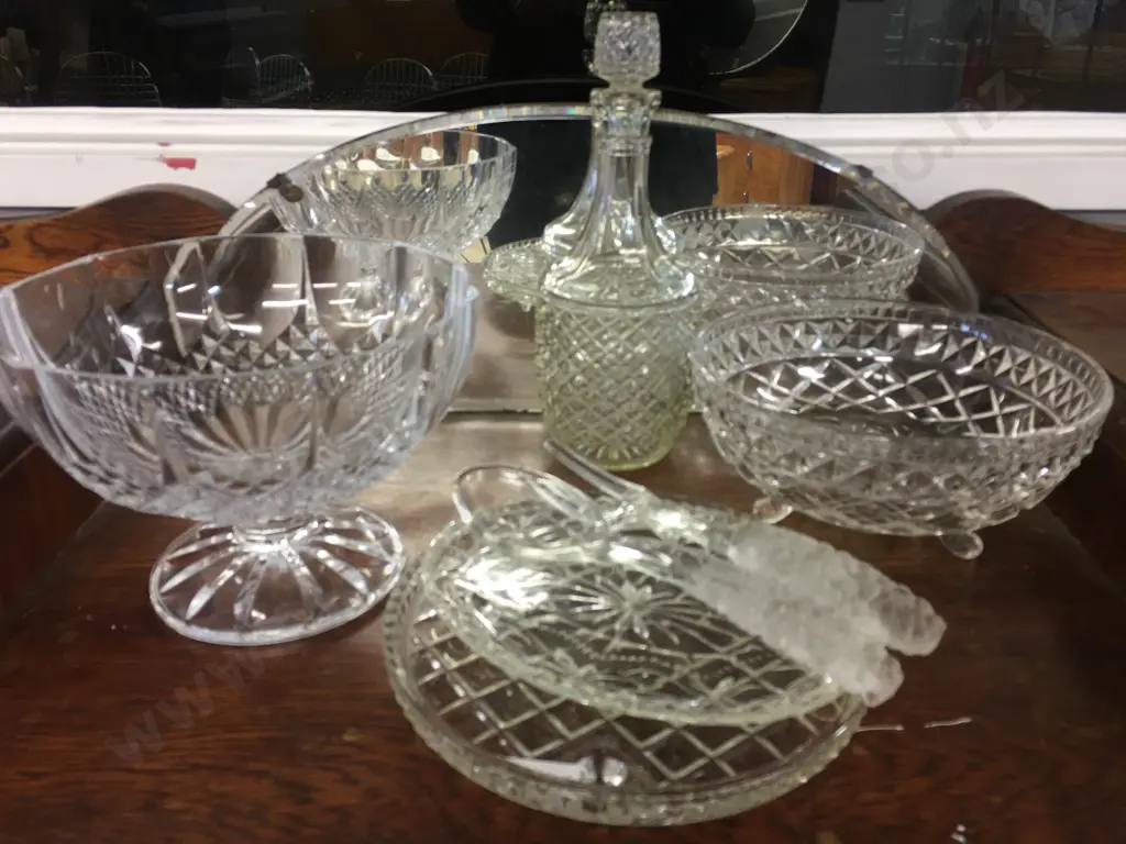 Assorted Vintage Cut Glass Items Unable to sell Donated Image 1++