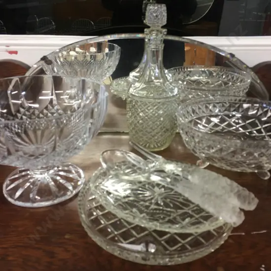 Assorted Vintage Cut Glass Items Unable to sell Donated