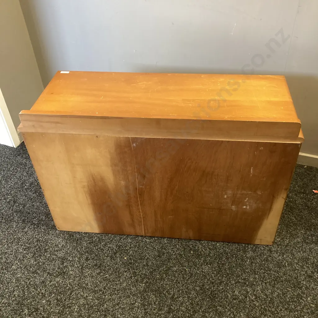 Mid Century 3 Drawer Chest of Drawers With Original Handles. H56 W84 D37cm Image 1++