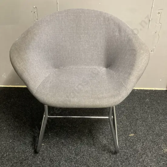 Grey Fabric Modernist Chair