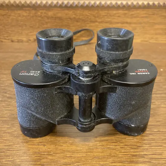 Vintage Canon 8x30 7.5 Coated Optics Field Binoculars With Neck Strap