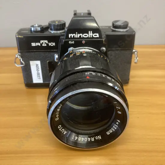 Minolta SRT101 Film Camera With Soligor 2.8/135mm Japan Auto Lens