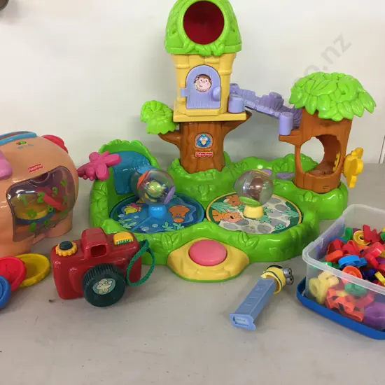 Fisher Price Jungle Friends Tree House, Laugh & Learn Piggy Bank, Toy Camera Etc
