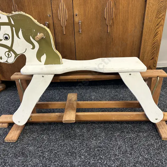Vintage Wooden Rocking Horse