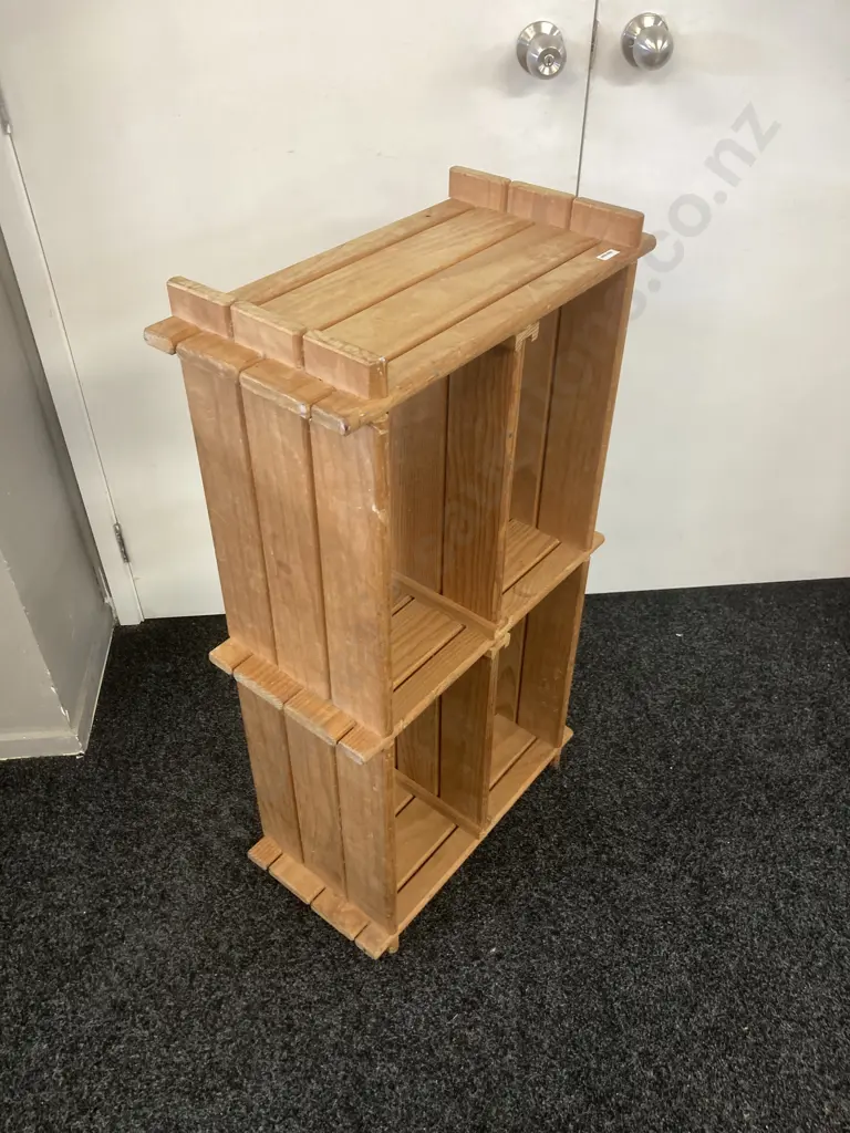 Wooden Modular Shelf Unit. H97 W53 D27cm Image 1++