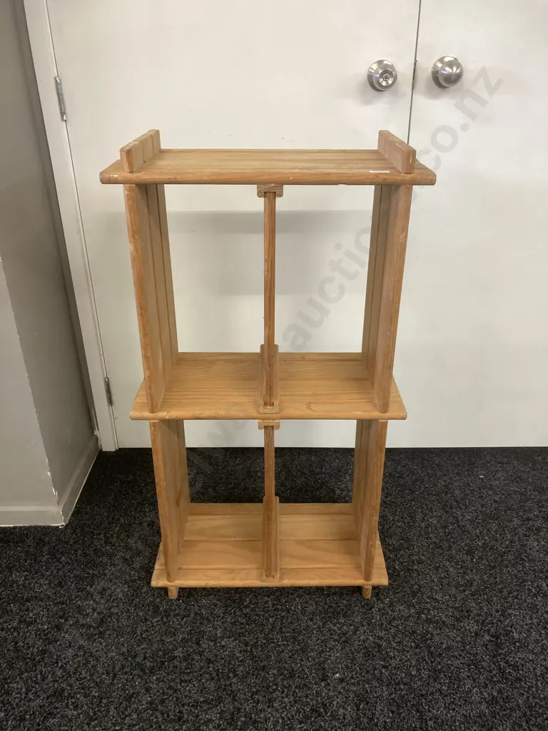 Wooden Modular Shelf Unit. H97 W53 D27cm Image 1++