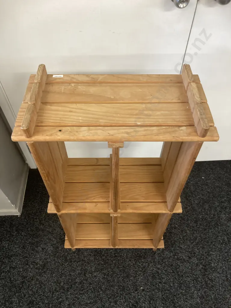 Wooden Modular Shelf Unit. H97 W53 D27cm Image 1++