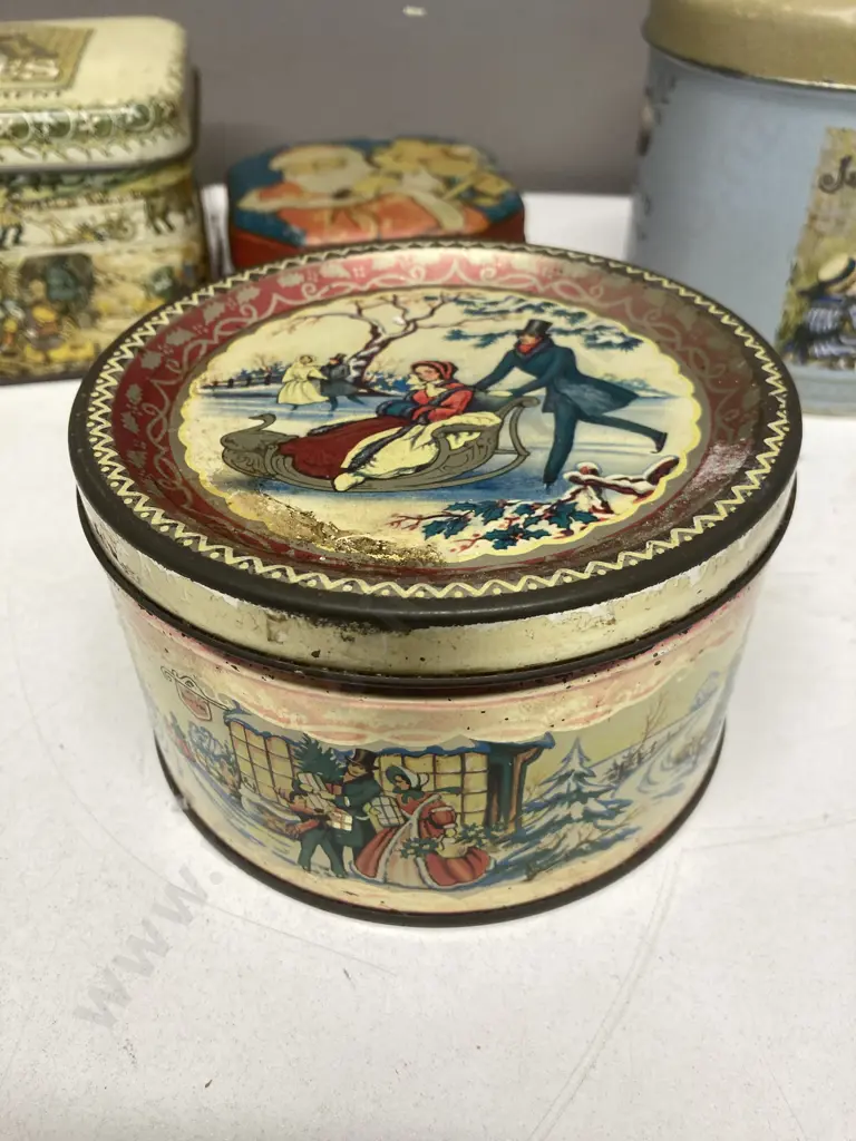 Vintage Mackintosh's Tins & J&P Coats Hinged Thread Tin Image 1++