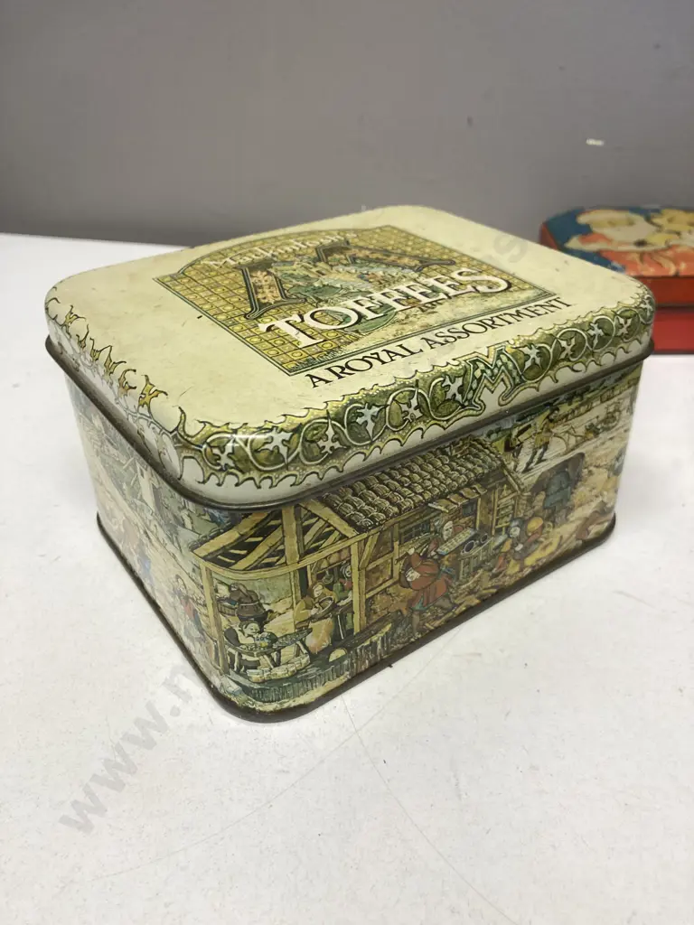 Vintage Mackintosh's Tins & J&P Coats Hinged Thread Tin Image 1++