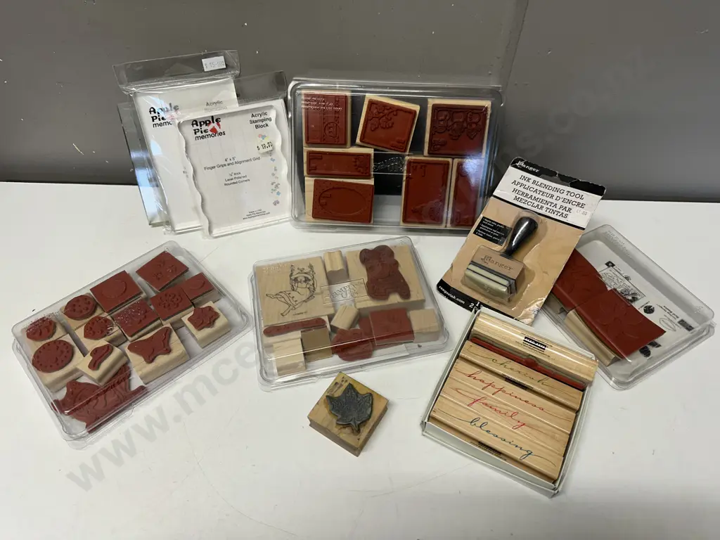 Assorted Scrapbooking Stamps & Acrylic Stamping Blocks Image 1++