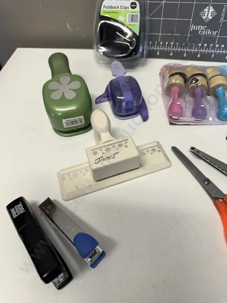 Scrapbooking Sundries Including Paper Shapers, Scissors Etc Image 1++