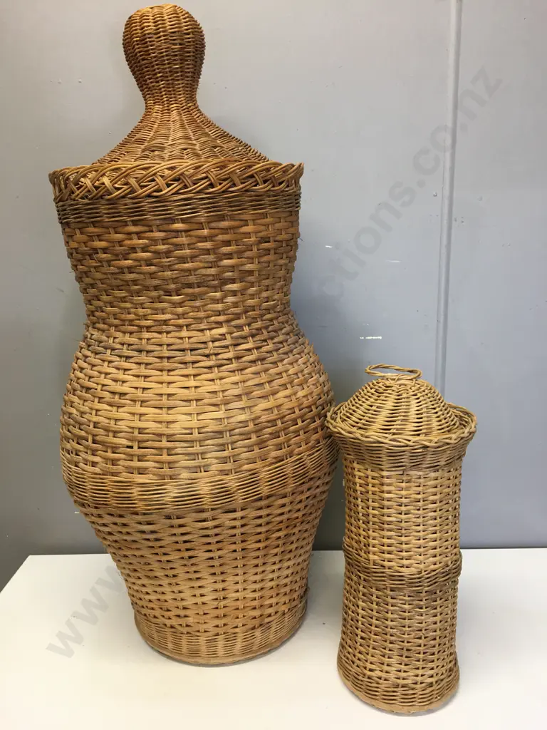 Cane Ali Baba Basket & Cane Toilet Roll Holder   Image 1++