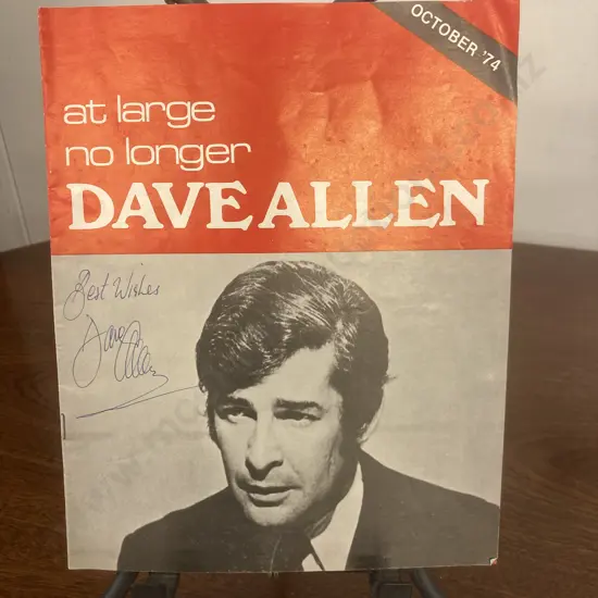 Dave Allen Irish Comedian - Original Hand-Signed New Zealand Tour Programme 1974