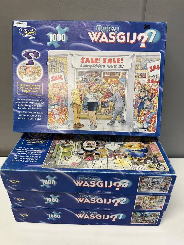 Wasgij 1000 Pce Puzzles - Mystery Puzzles Numbers 1, 2, 3 & 7 Image 1++