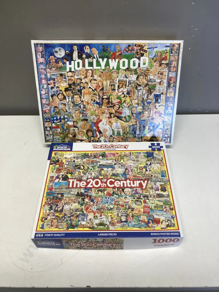 White Mountain The 20th Century 1000 Pce & Crown & Andrews Holdson Hollywood 1000 Pce Jigsaw Puzzles Image 1++