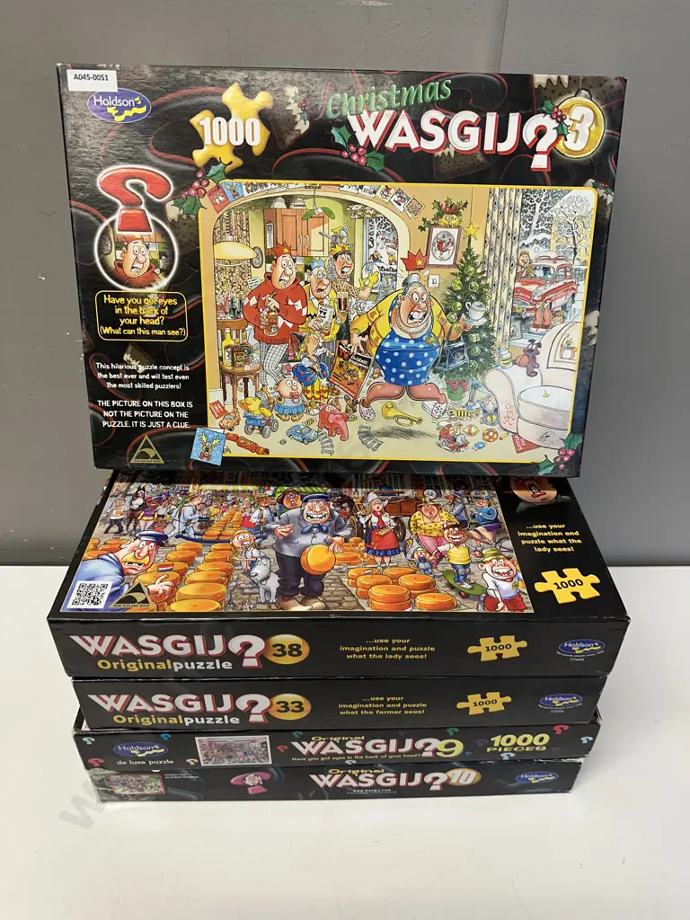 Wasgij 1000 Pce Puzzles - Christmas #3 With Originals Numbers 9, 33 & 38 Image 1++