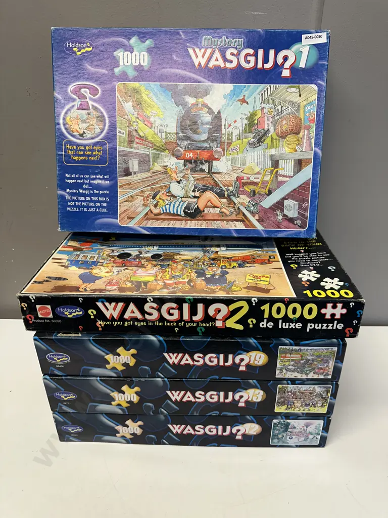 Wasgij 1000 Pce Puzzles - De Luxe #2, With Wasgij Numbers 12, 13 & 19 & Mystery #1 Image 1++