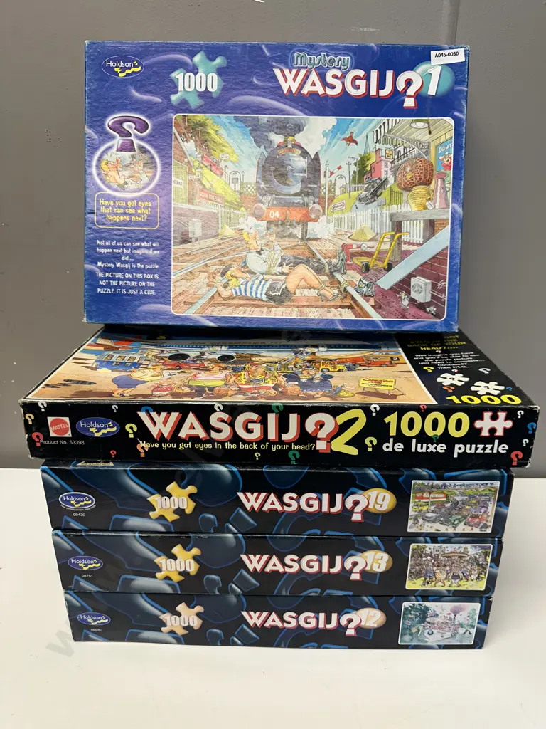 Wasgij 1000 Pce Puzzles - De Luxe #2, With Wasgij Numbers 12, 13 & 19 & Mystery #1 Image 1++