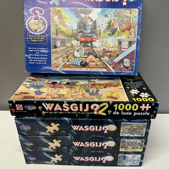 Wasgij 1000 Pce Puzzles - De Luxe #2, With Wasgij Numbers 12, 13 & 19 & Mystery #1