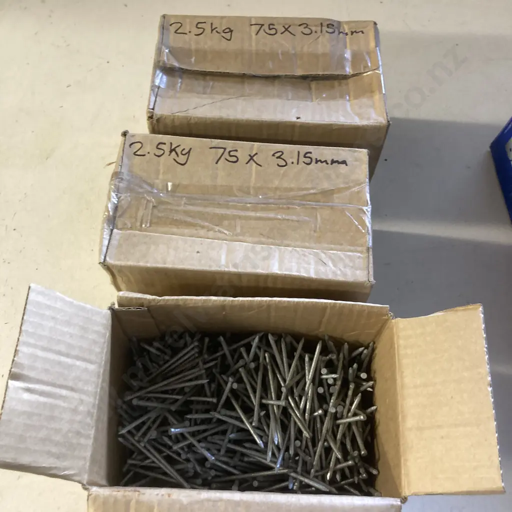 75x3.15mm Galv Jolt Head Nails - 3 x 2.5Kg Image 1++