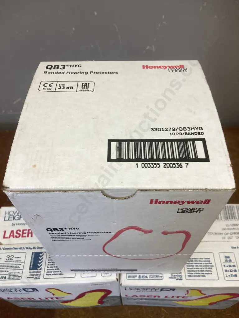 Howard Leight Laser Lite Class 4 Ear Plugs - Box 200 Uncorded, Box 100 Corded & Box of 10 SNR23dB QB3HYG Banded Earplugs Image 1++