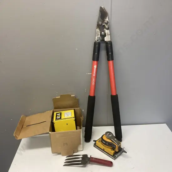 Loppers, Battery Charger, Garden Fork, Air Sander