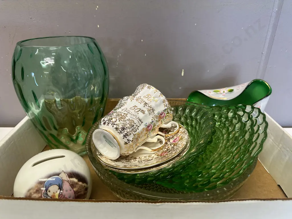Assorted Glassware, Candy Dish, Vase Etc Image 1++