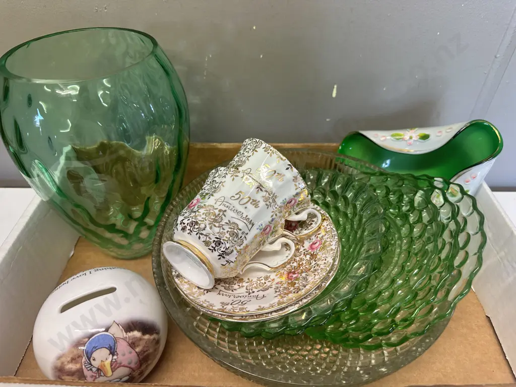 Assorted Glassware, Candy Dish, Vase Etc Image 1++
