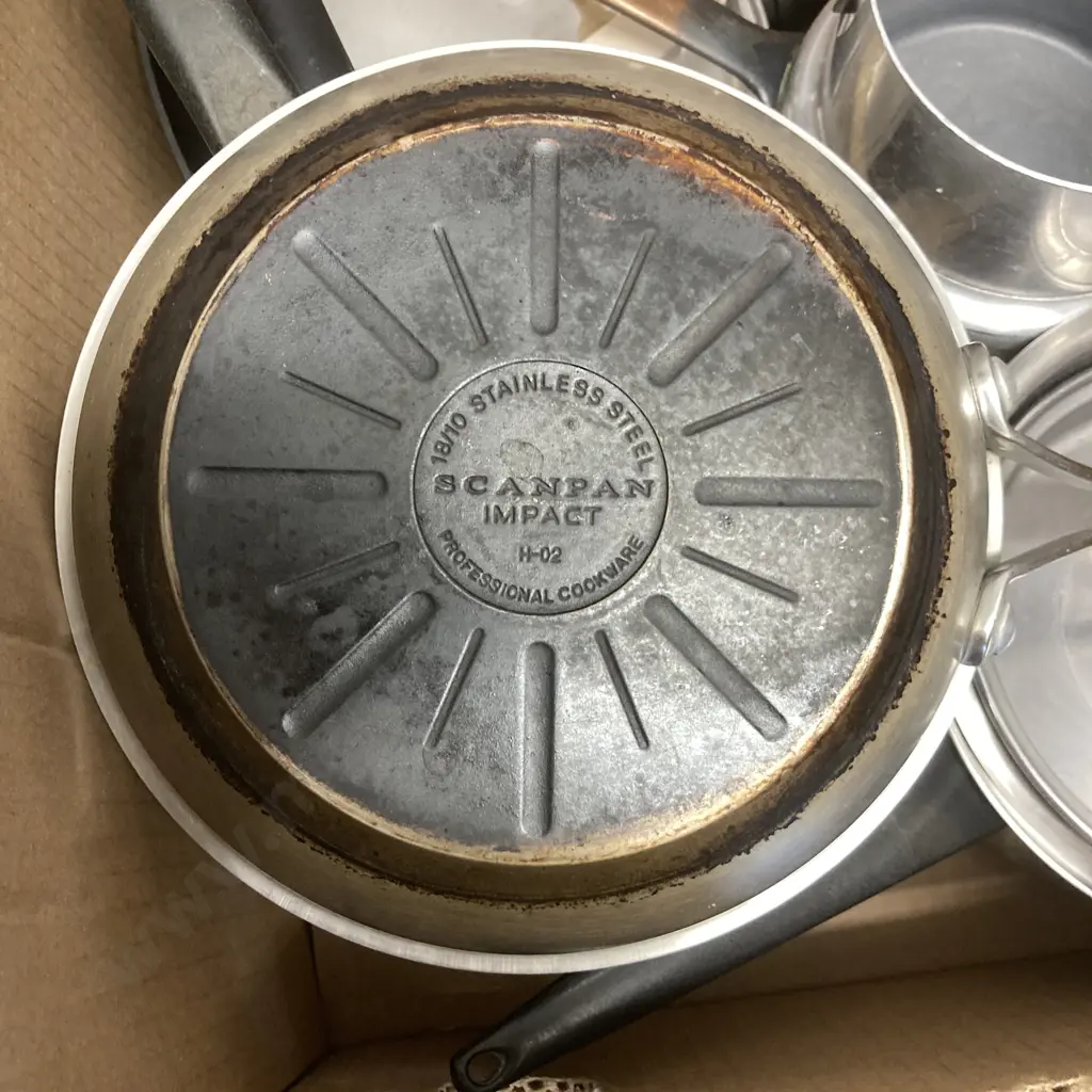 Box Lot Bake Ware & Utensils Including ScanPan Impact Frying Pan Image 1++