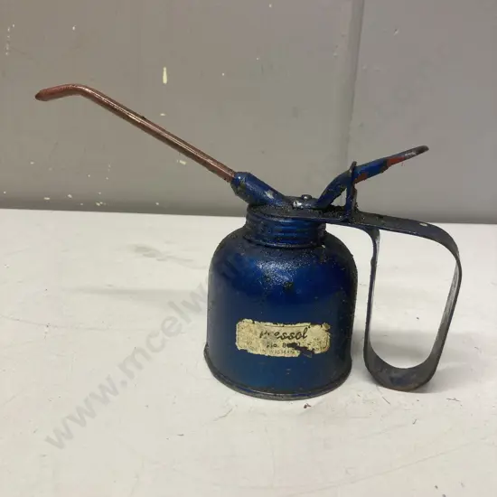 Vintage Pressol Blue Pump Oiler Metal Oil Can - Westerb Germany