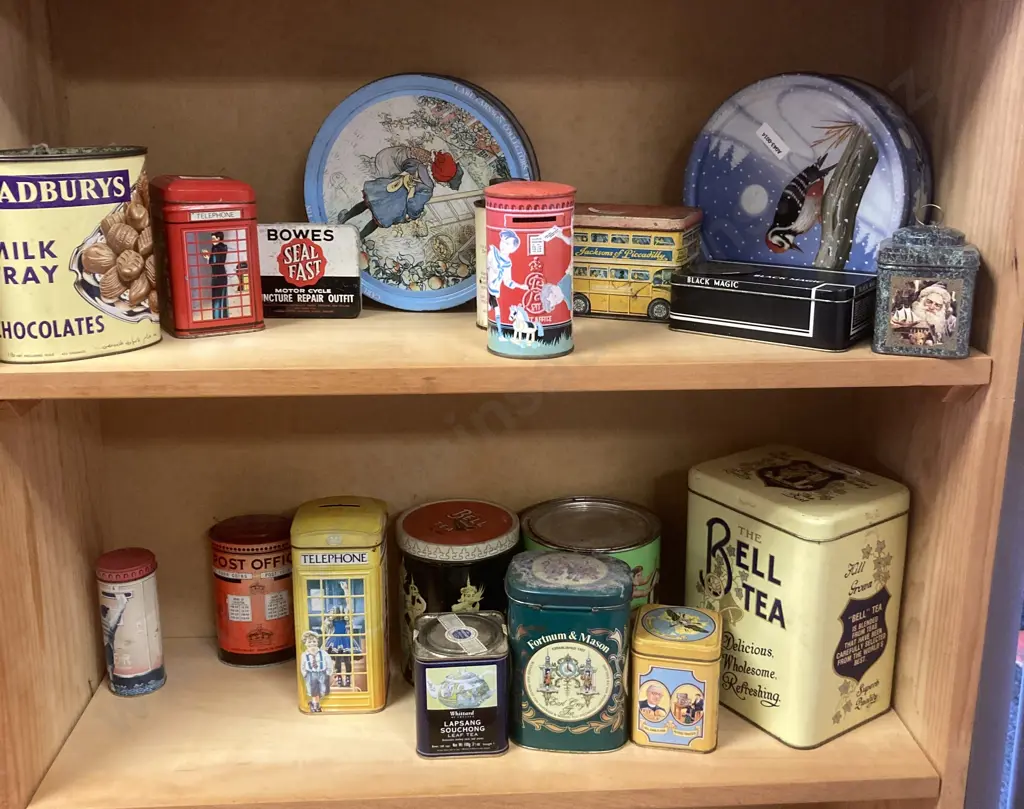 Vintage 2004 Milo Tin, Australia RFDS Outback Tea Tin, Telephone Box Tins, Post Box / Money Box Etc Image 1++
