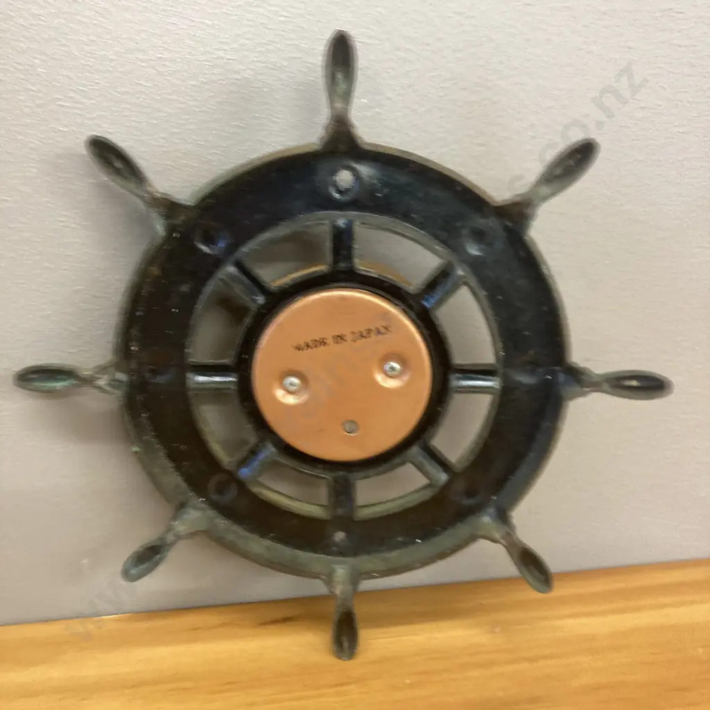 Vintage Ships Wheel Barometer Made In Japan Image 1++