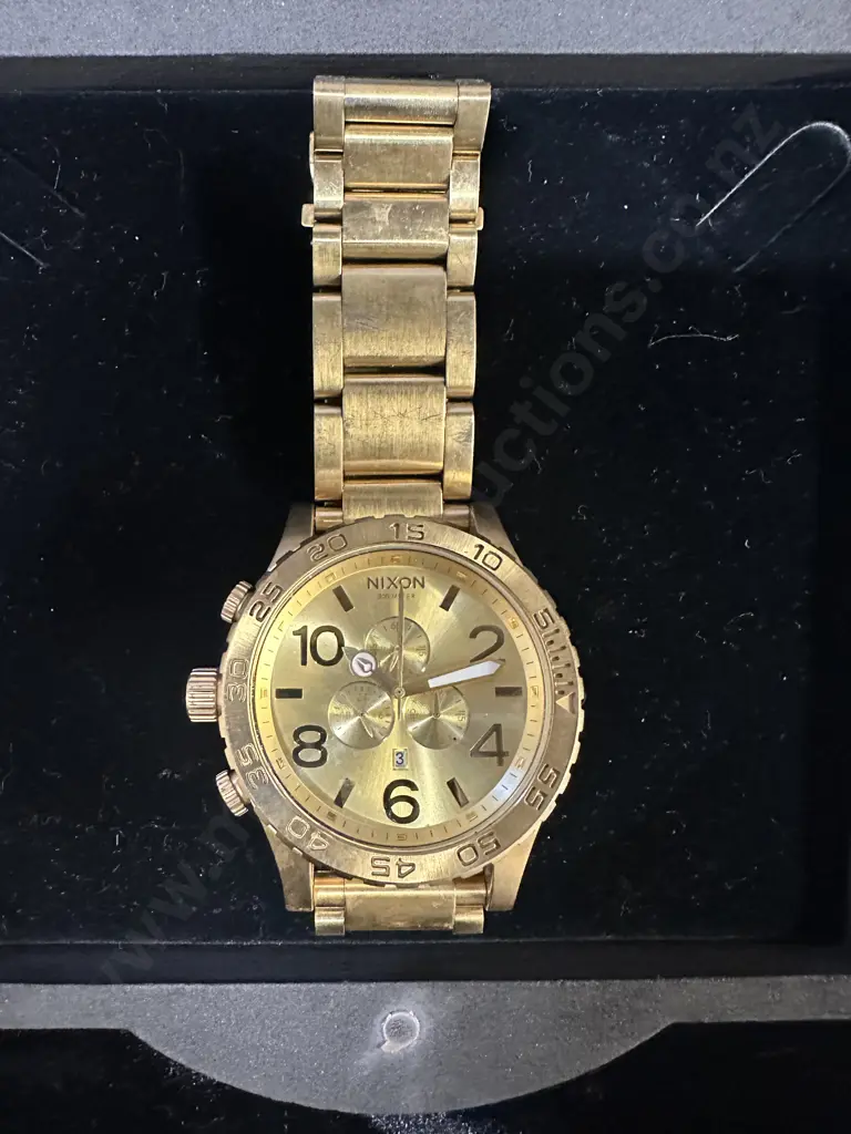 Nixon 51-30 Chrono All Gold Mens Watch - 300m, Stainless Steel, Japan Movement, 20J Image 1++