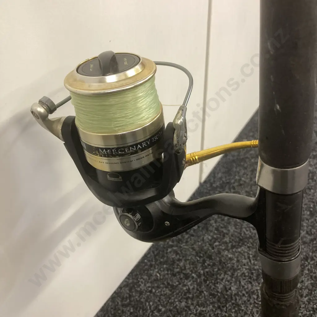 PENN Mercenary 750SW Reel (4+1 Bearing System) With 6'6" 2Pce 6-10Kg PENN Solid Tip Series Rod Image 1++
