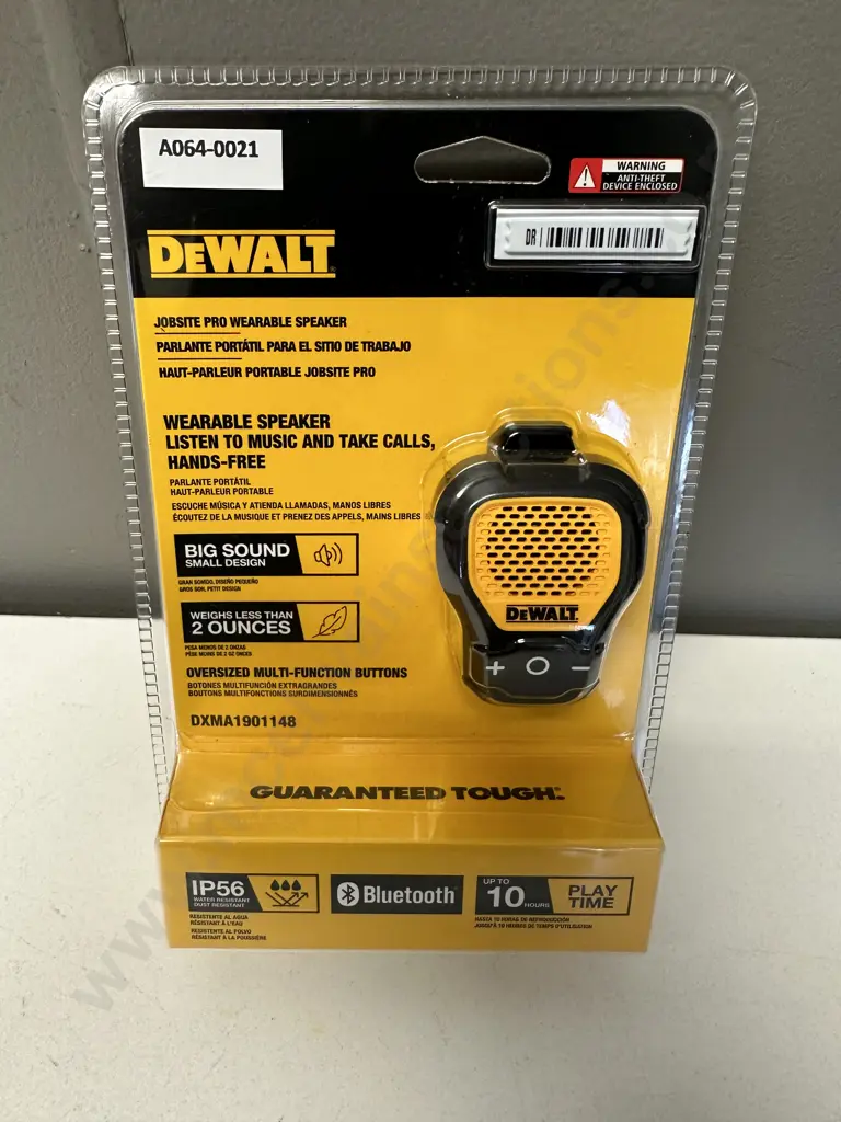DeWalt Jobsite Pro Wearable Speaker Image 1++