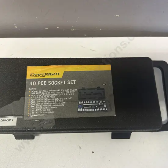 Craftright 40 Pce Socket Set (Piece Missing)