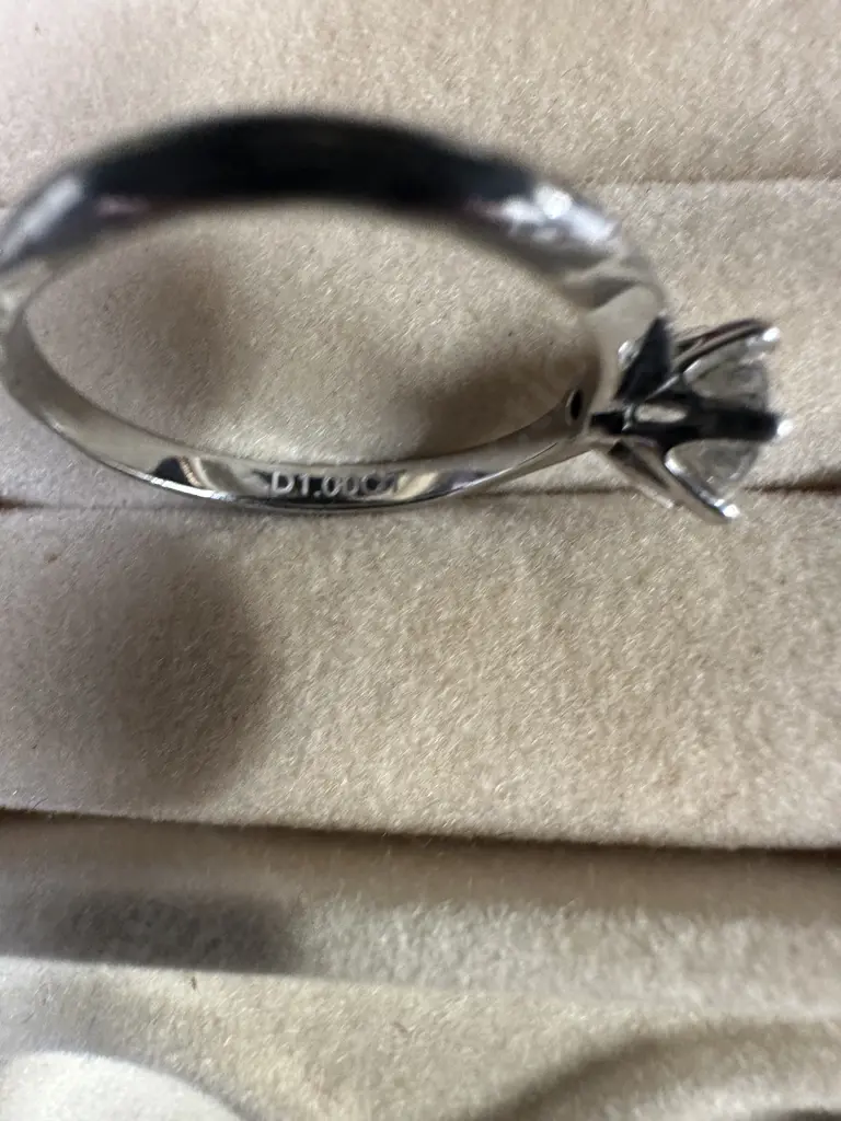 Silver Ring With Diamond Stamped 925 & D1.00 CT Image 1++