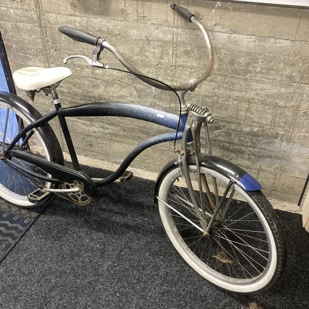 Black & Blue Colour Cruiser Bike Image 1++