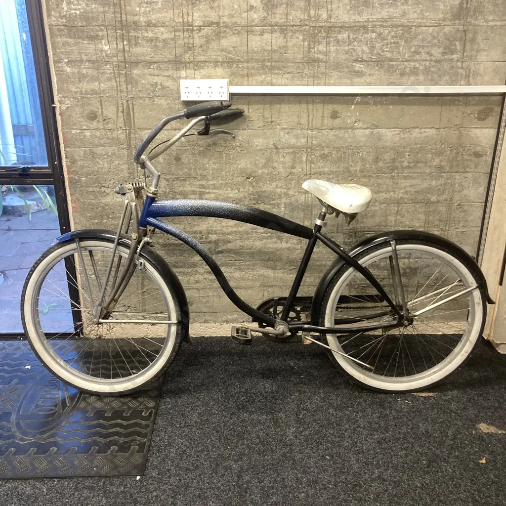 Black & Blue Colour Cruiser Bike Image 1++