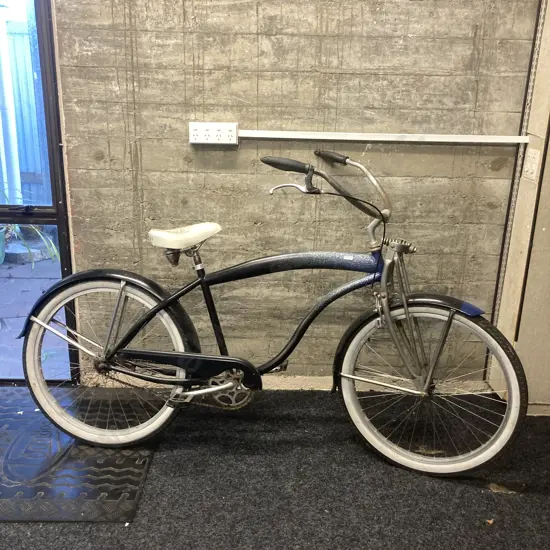 Black & Blue Colour Cruiser Bike