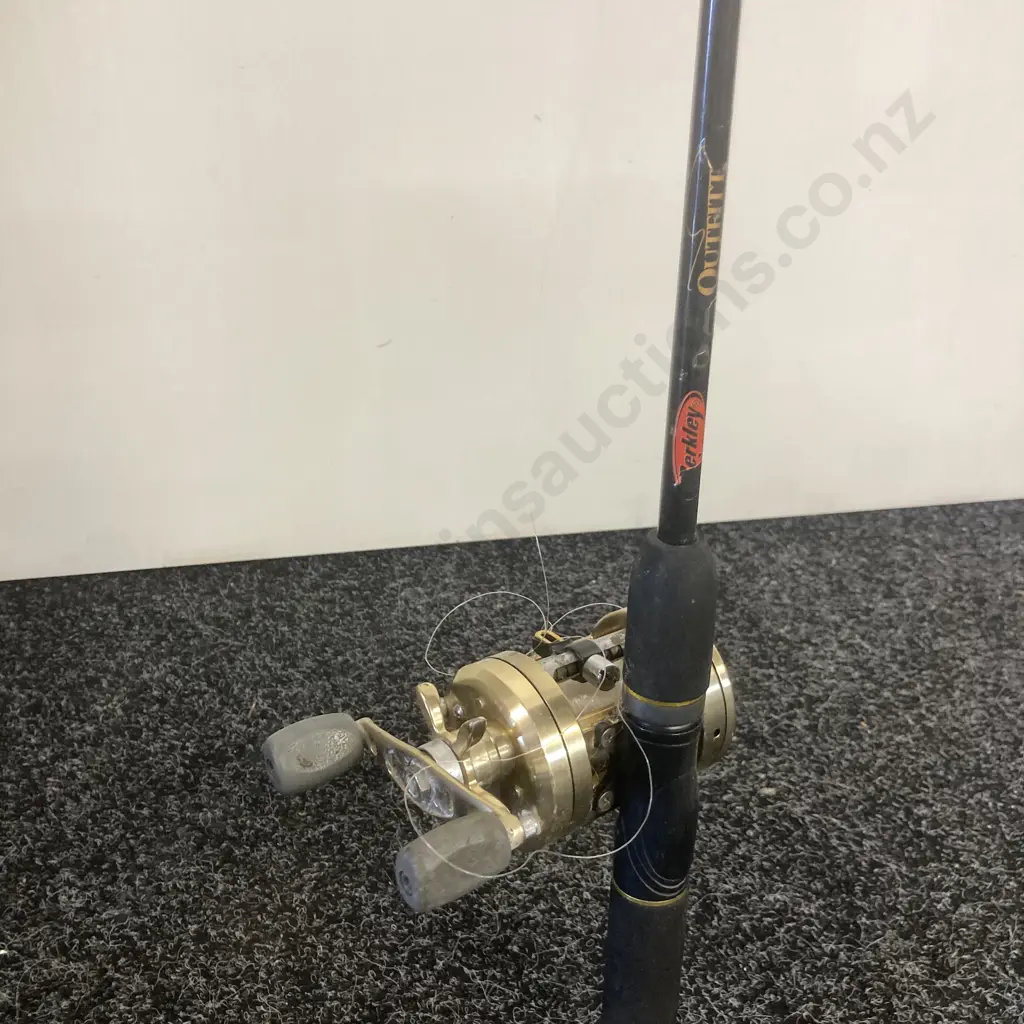 Tica Pisces PC200 Baitcast Reel (4 Ball Bearings) & Berkley Outfitt Rod ROS562M 5'6" Med 2Pc Spinning 4-10lb Image 1++