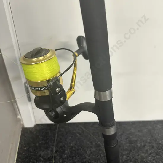 PENN Mercenary 750SW Reel (4+1 Bearing System) With MaxiStrike Boat Spin 6 Foot Rod