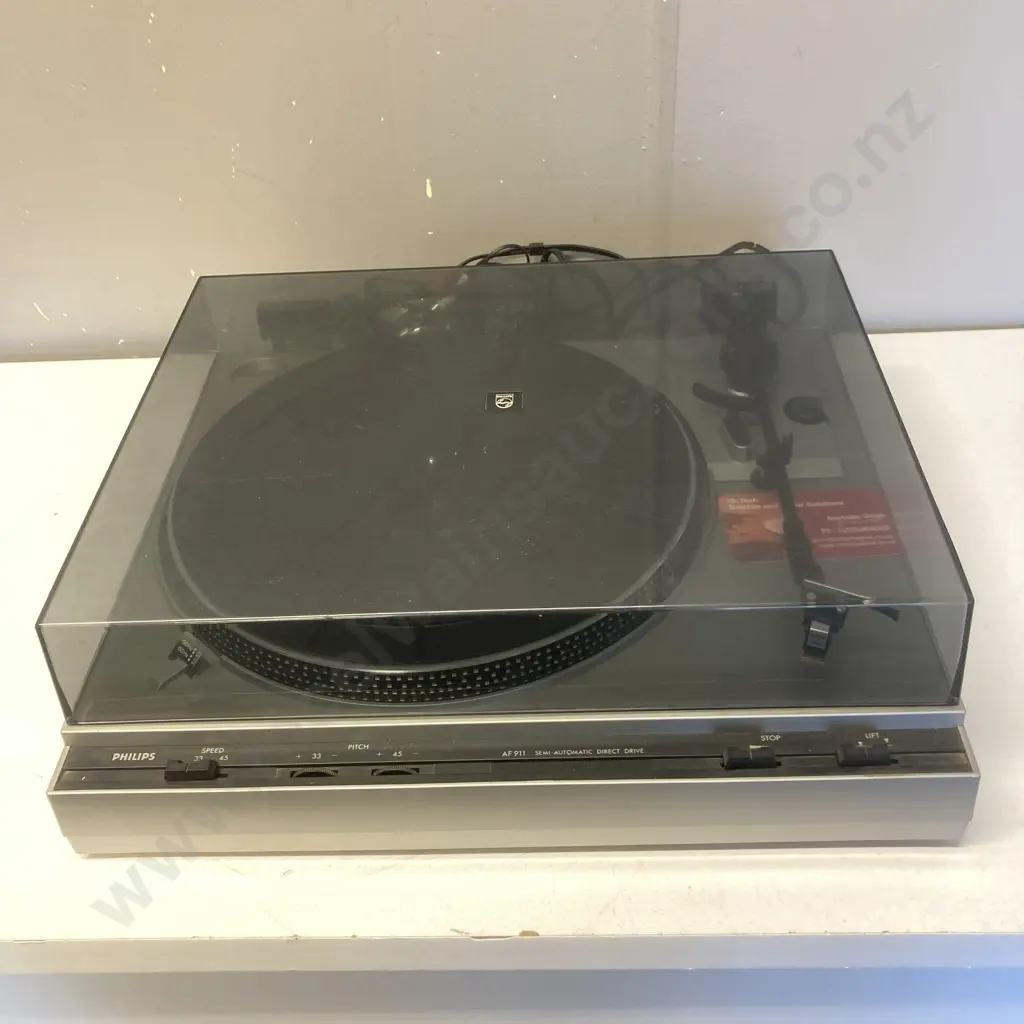 Philips AF 911 Turntable - Model 23 AF 911 Semi-Automatic Direct Drive Image 1++