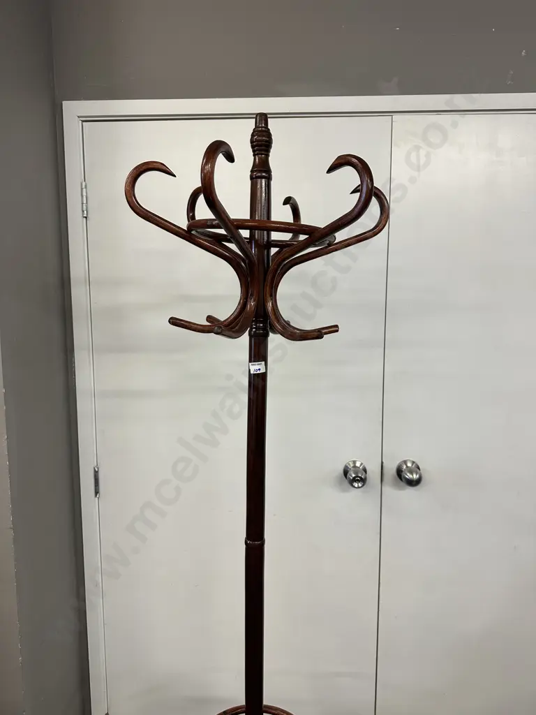 Wooden Freestanding Coat Stand With Revolving Top. H185cm Image 1++